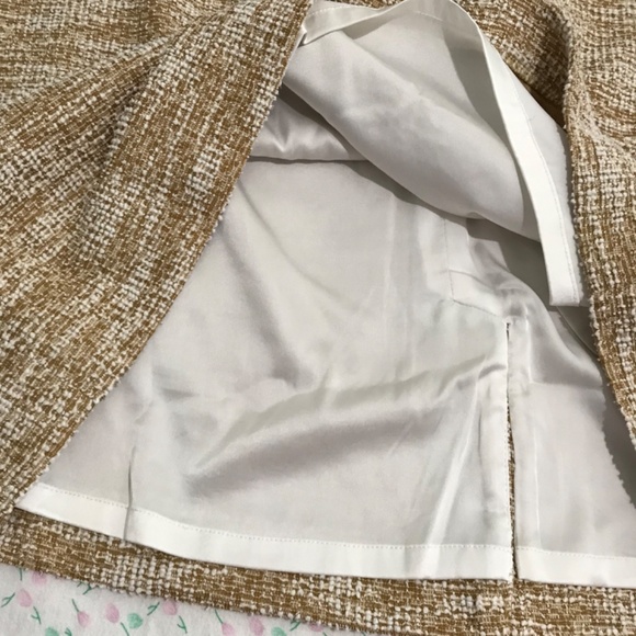 NWOT Laura Yellow High Waisted Tweed Boucle Pencil Skirt Plus Size 16/1X - Picture 4 of 9